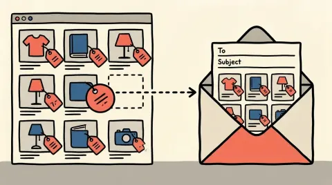 Tus productos en un email, sin copiar y pegar precios