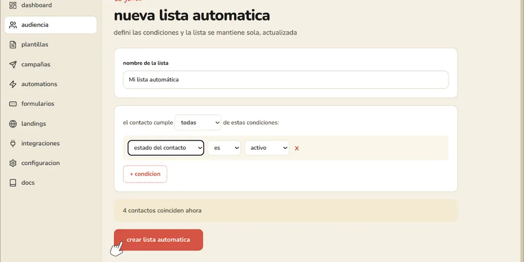 Organizá tu audiencia