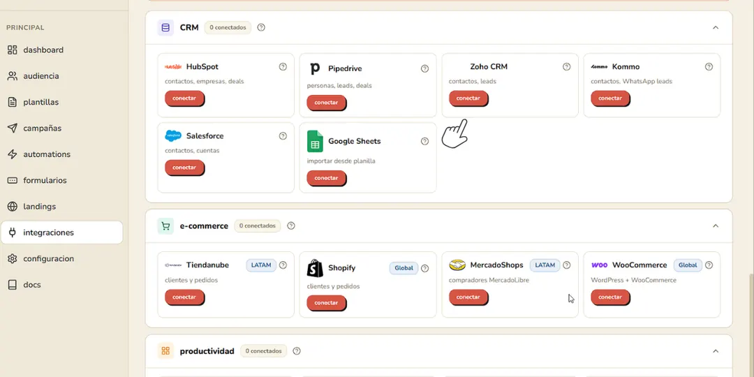 Integrá tu CRM