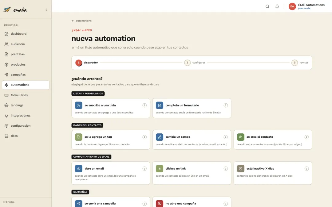 Armá una automatización