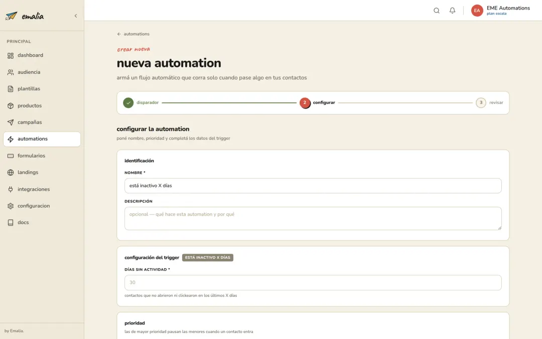Cómo reactivar contactos inactivos en Emalia