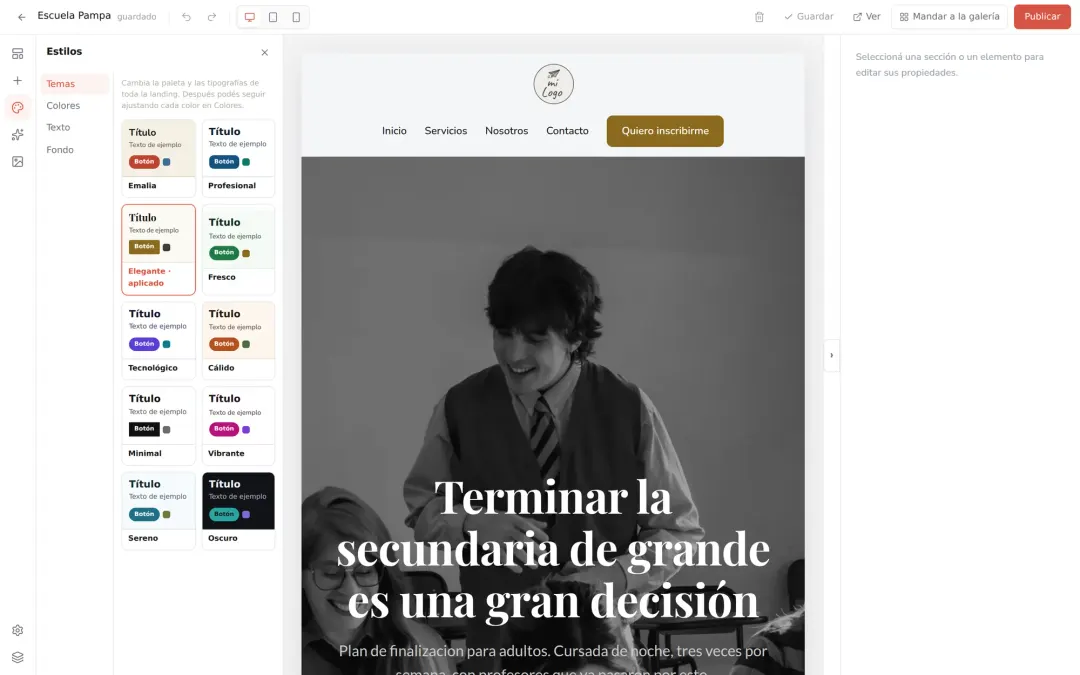 Cambiá el estilo de toda la página con los temas