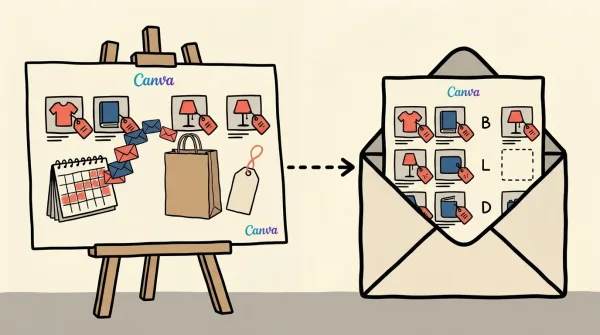 un diseno de Canva que entra entero al email