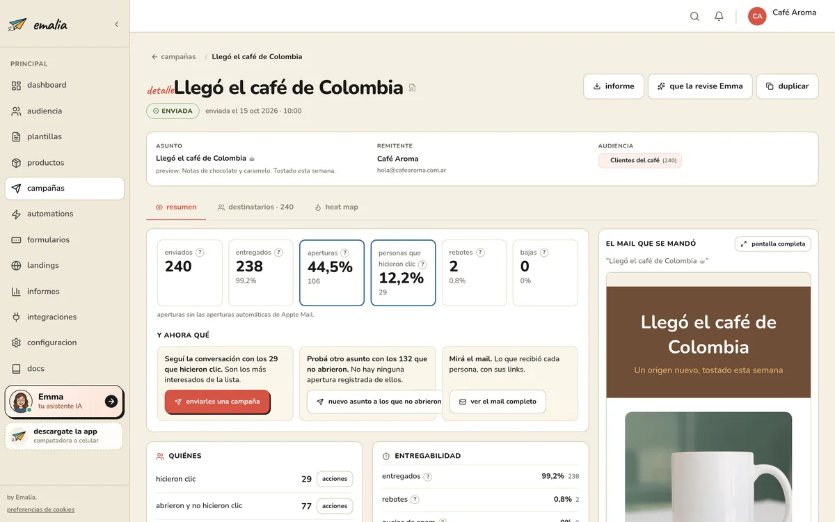 el informe de una campaña
